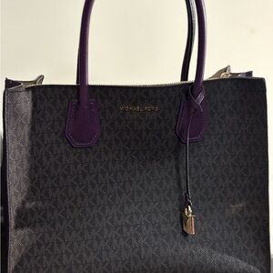 Michael Kors Purple and Brown Women's Bag